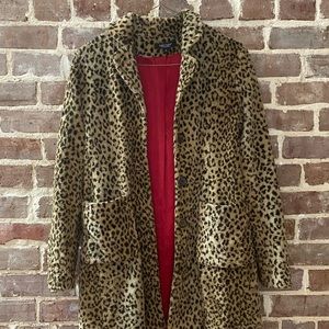 KAREN KANE LEOPARD TEDDY JACKET